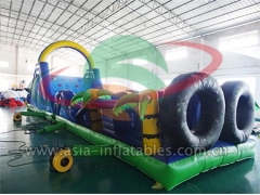 Deluxe Outdoor Sport Games Inflatable Palm Tree Obstacle For Adult