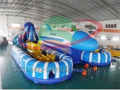 Custom Outdoor Adult Inflatable Air Plane Playground Obstacle Course For Sale