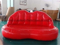 Commercial Inflatables Custom Inflatable Red Lip Mouth Shape Sofa for Party