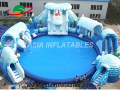 Deluxe Ice World Inflatable Polar Bear Water Park