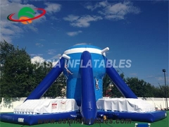 Custom Inflatables Blue Climbing Wall Massive Inflatable Rock Free Climb For Sale