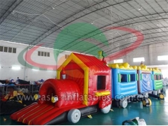 Inflatable Train Maze And Tunnel Games For Kids & Fun Derby Horse Race