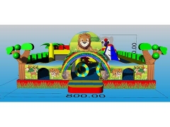 Military Inflatable Obstacle Commercial Jungle Inflatable Fun City Airpark Outdoor Fun City Supplier