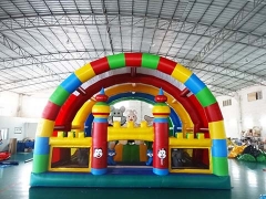Interesting Inflatable Castle Inflatable Rabbit Fun City For Kid Playground Paracute Ride & Rocket Ride