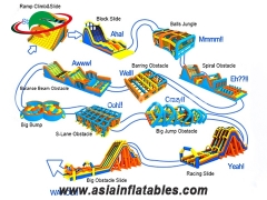 Hot Selling Inflatable 5k Obstacle Run Race for Big Event in Factory Wholesale Price