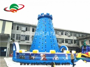 Blue Top Climbing Wall  Inflatable Climbing Tower For Sale & Interactive Sports Games