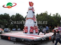 Popular Customized Durable PVC Inflatable Climbing Wall Inflatable Rock Climbing Wall For Children in factory price