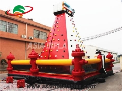 Funny Wall Climbing Inflatable Rock Climbing Wall For Kids Paracute Ride & Rocket Ride