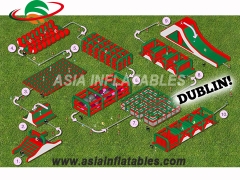 Exciting Fun Adults Insane Inflatable 5k obstacle course run for sport game