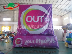 Надувной рекламный щит с печатью баннеров